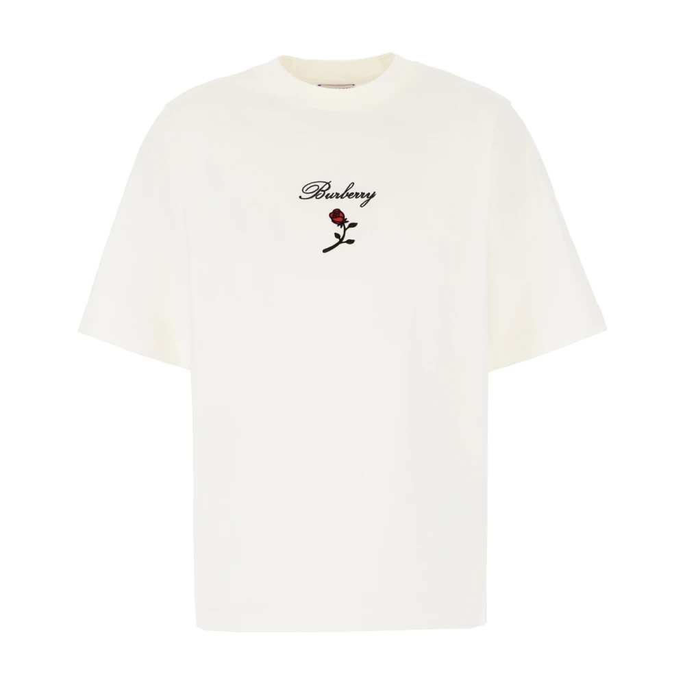 Burberry Casual Katoenen T-shirt White Dames