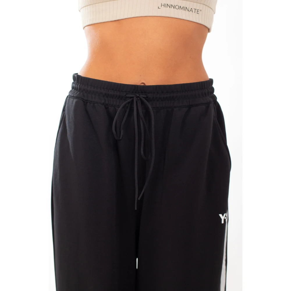 Y-3 Zwarte Trackpants met 3 Strepen Black Dames
