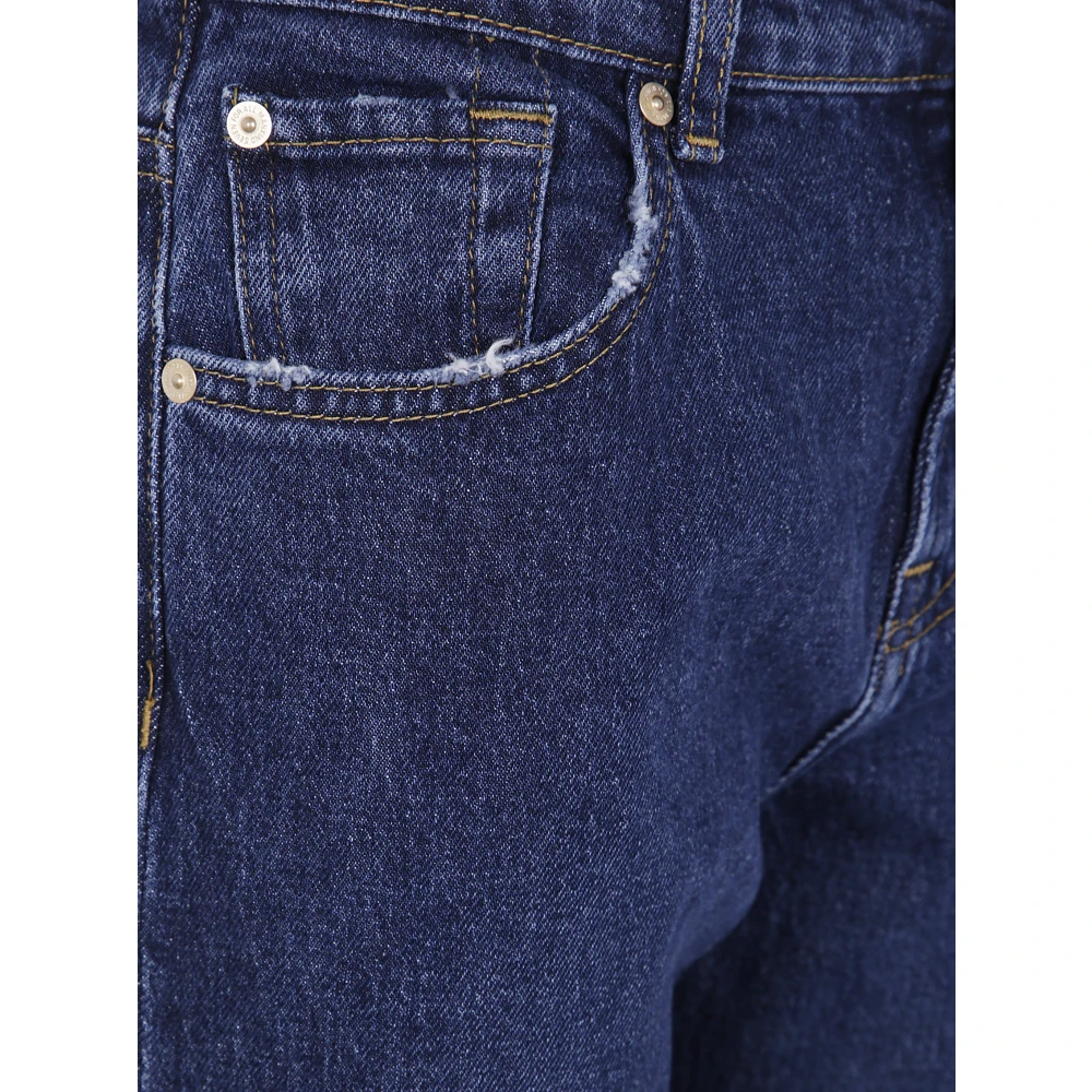 7 For All Mankind Jeans Straight Bleu Blue Dames