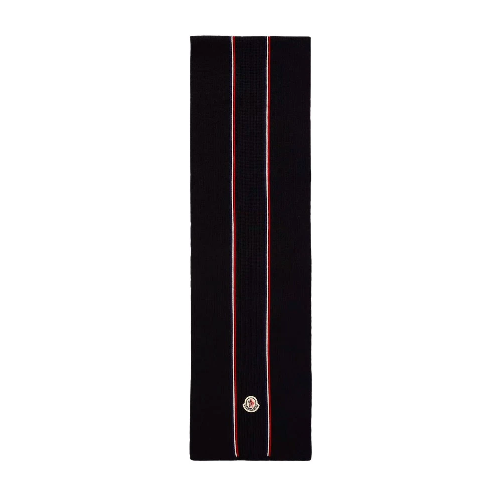Moncler Tricolor Wollen Sjaal -avy Black Heren