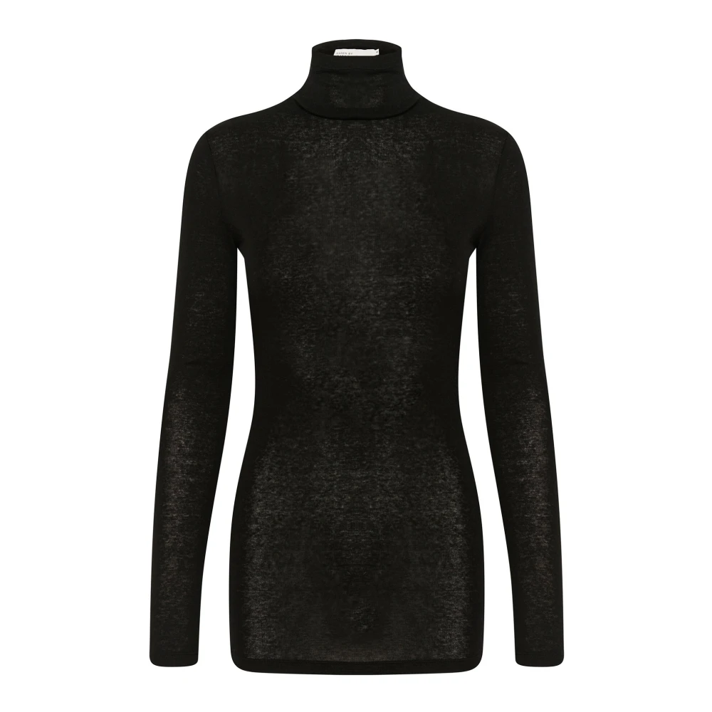 Karen by Simonsen Meteorit Turtleneck Top & T-Shirt Black, Dam