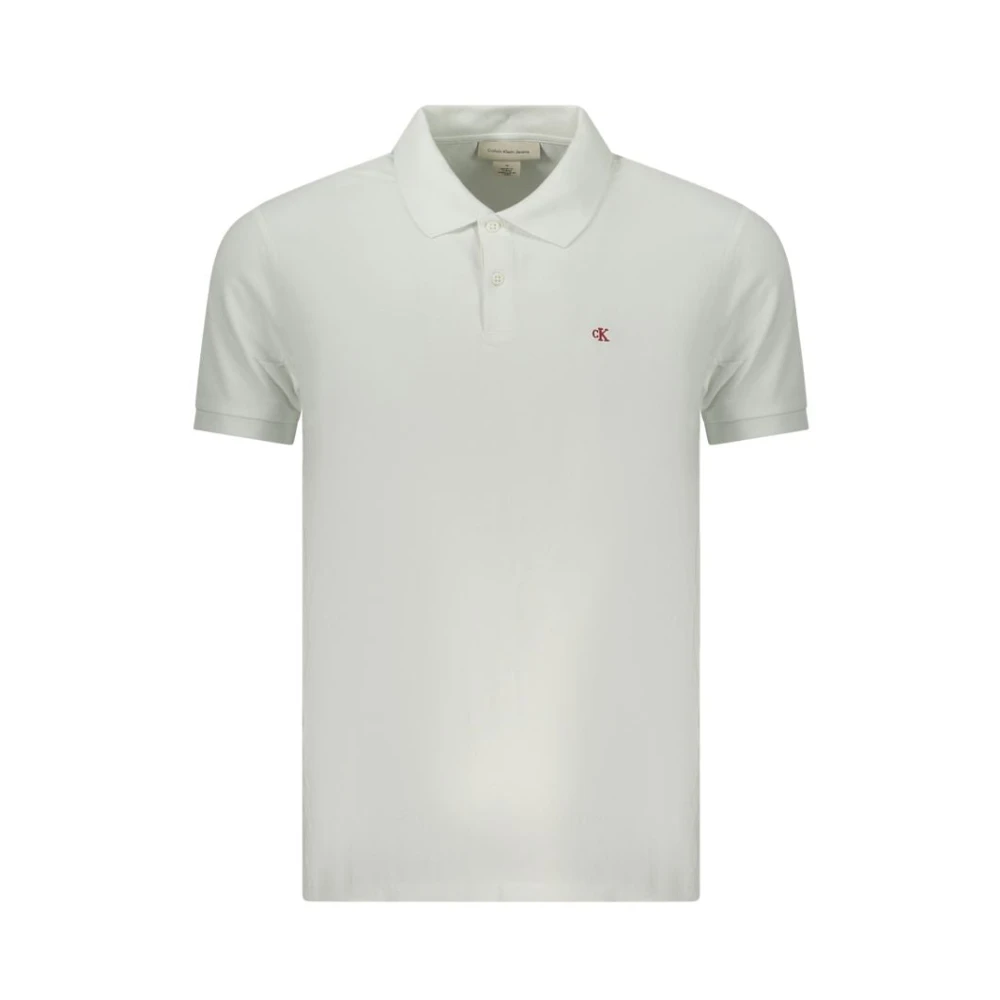 Calvin Klein Men's White Polo Shirts, Xl, Cotton Polo Shirt