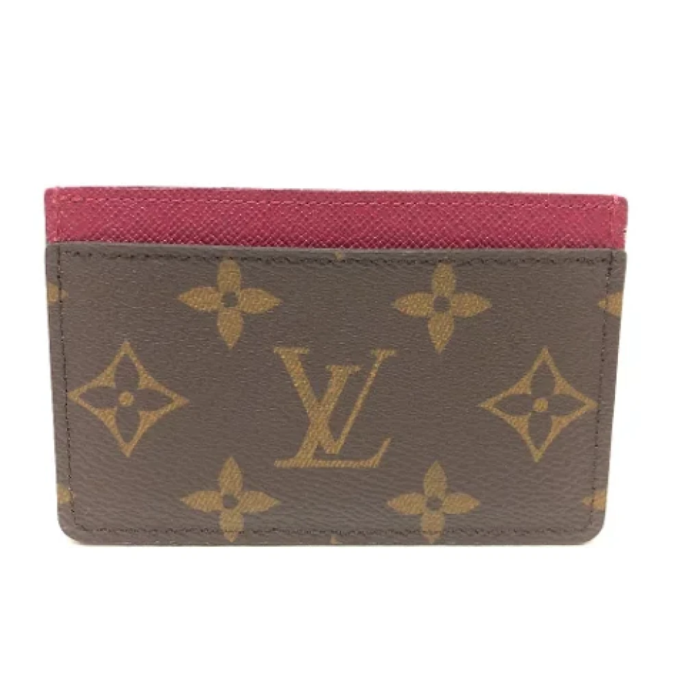 Louis Vuitton Vintage Pre-owned Cotton wallets Brown Dames
