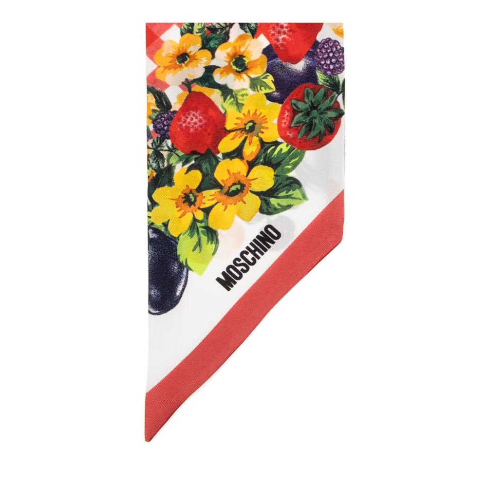 Moschino Zijden sjaal met print Red Dames
