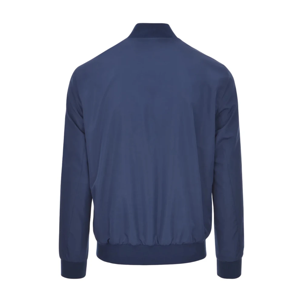 Kiton Blauwe Technische Bomberjack Blue Heren