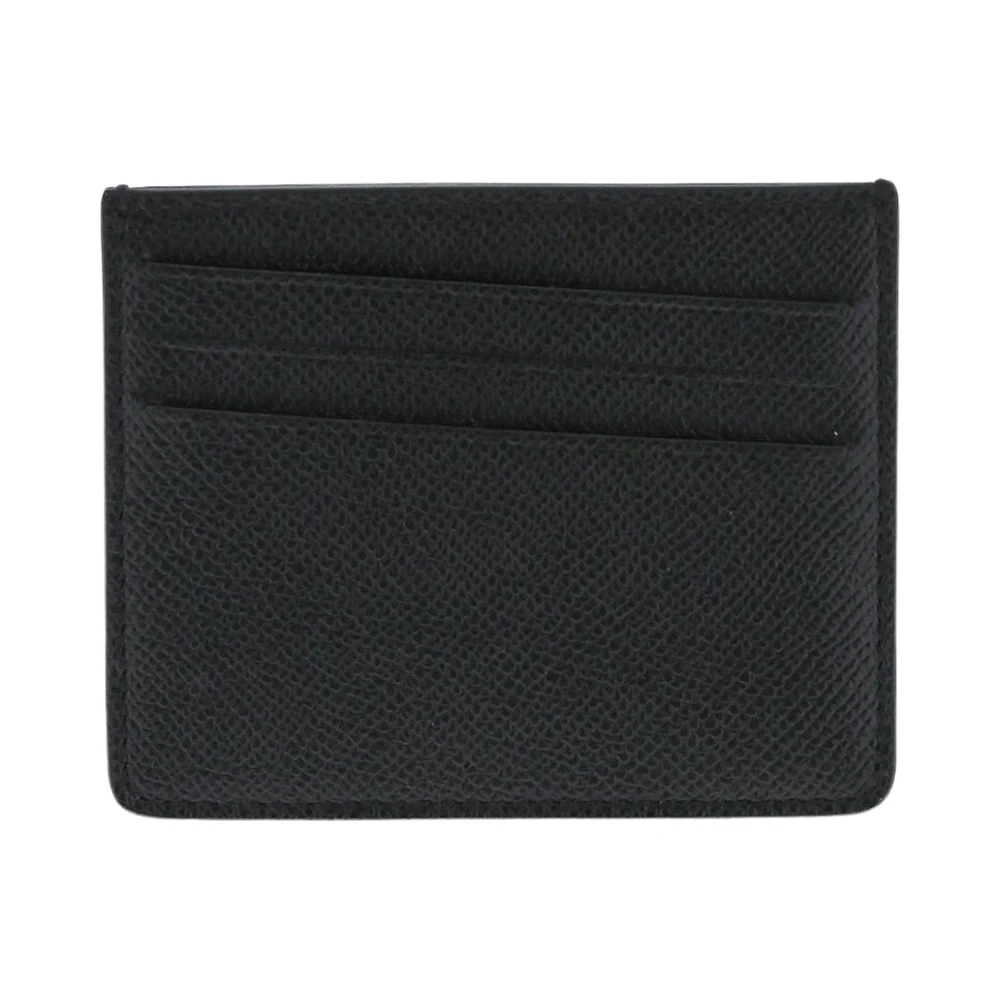 Maison Margiela Women's Black Wallets & Cardholders, One Size, Leather Cardholder