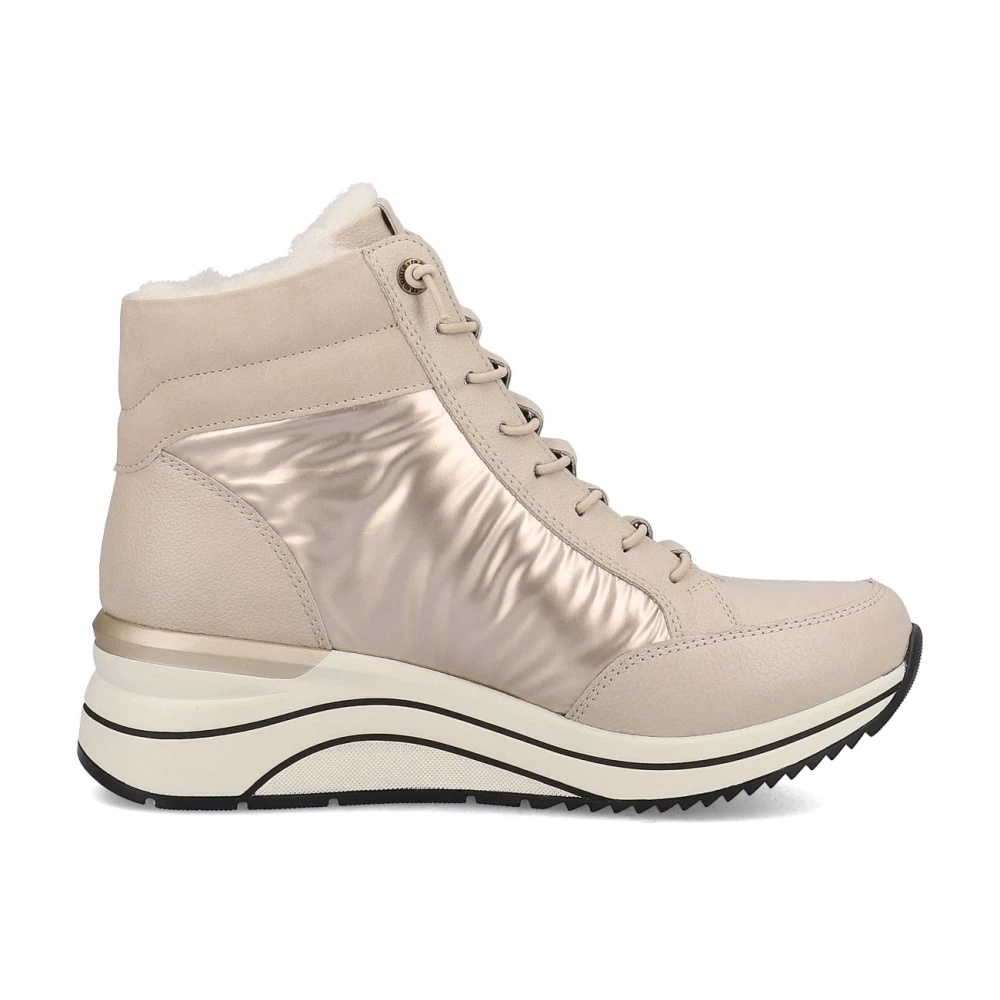 Remonte Beige Casual Enkellaarsjes Beige Dames