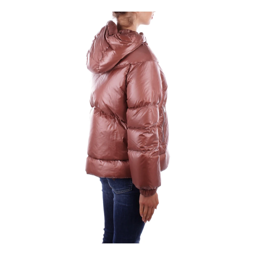 Woolrich Jas met capuchon en zijzakken Brown Dames