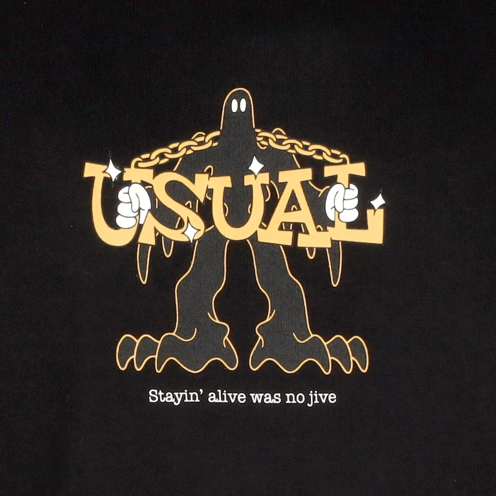 Usual Zwarte Jive Hoodie met Kangaroo-zak Black Heren