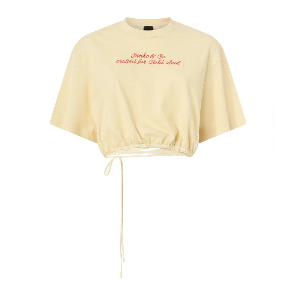 Pinko Women's Yellow T-Shirts - T-Shirts - M - Tops