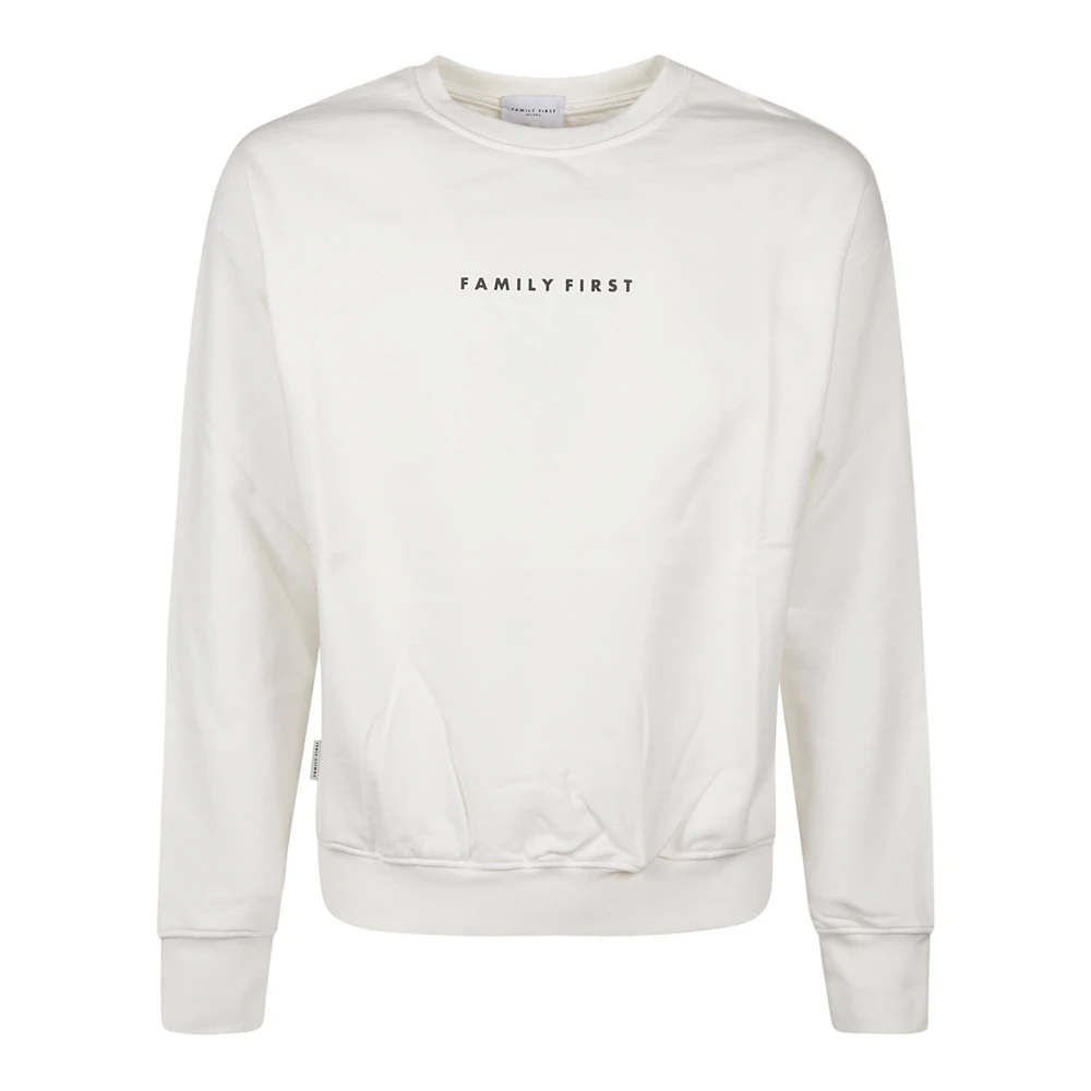 Family First Witte Logo Sweatshirt White Heren