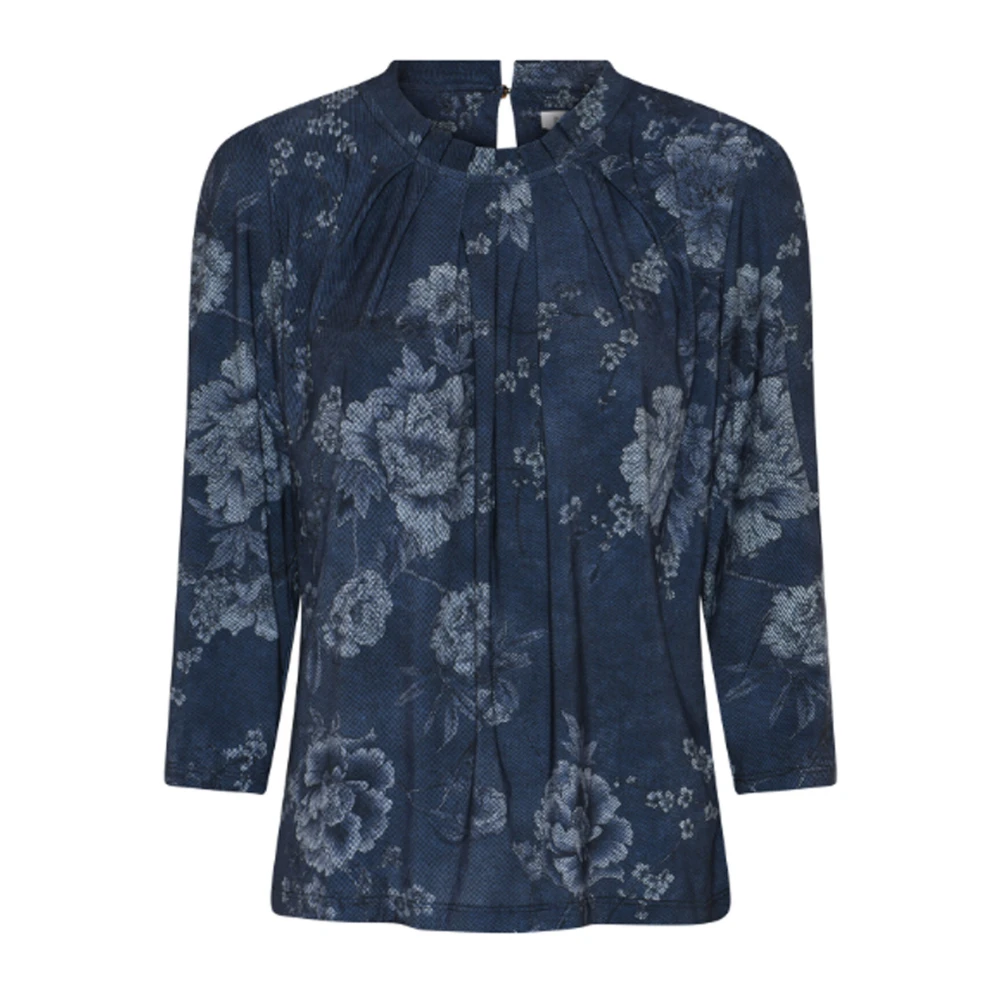 IN Front Blauwe Grazia Blouse 3 4 Mouwen Blue Dames