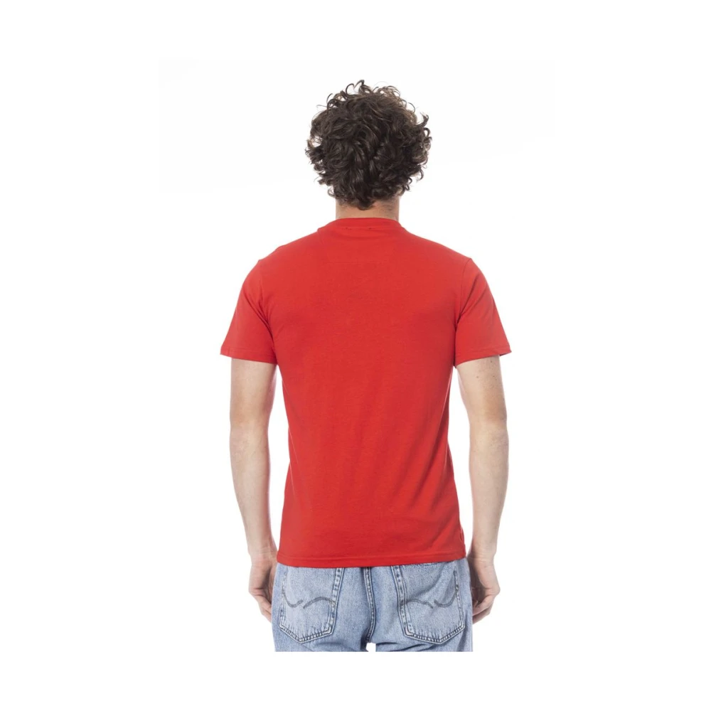 Cavalli Class Logo Print Korte Mouw T-Shirt Red Heren
