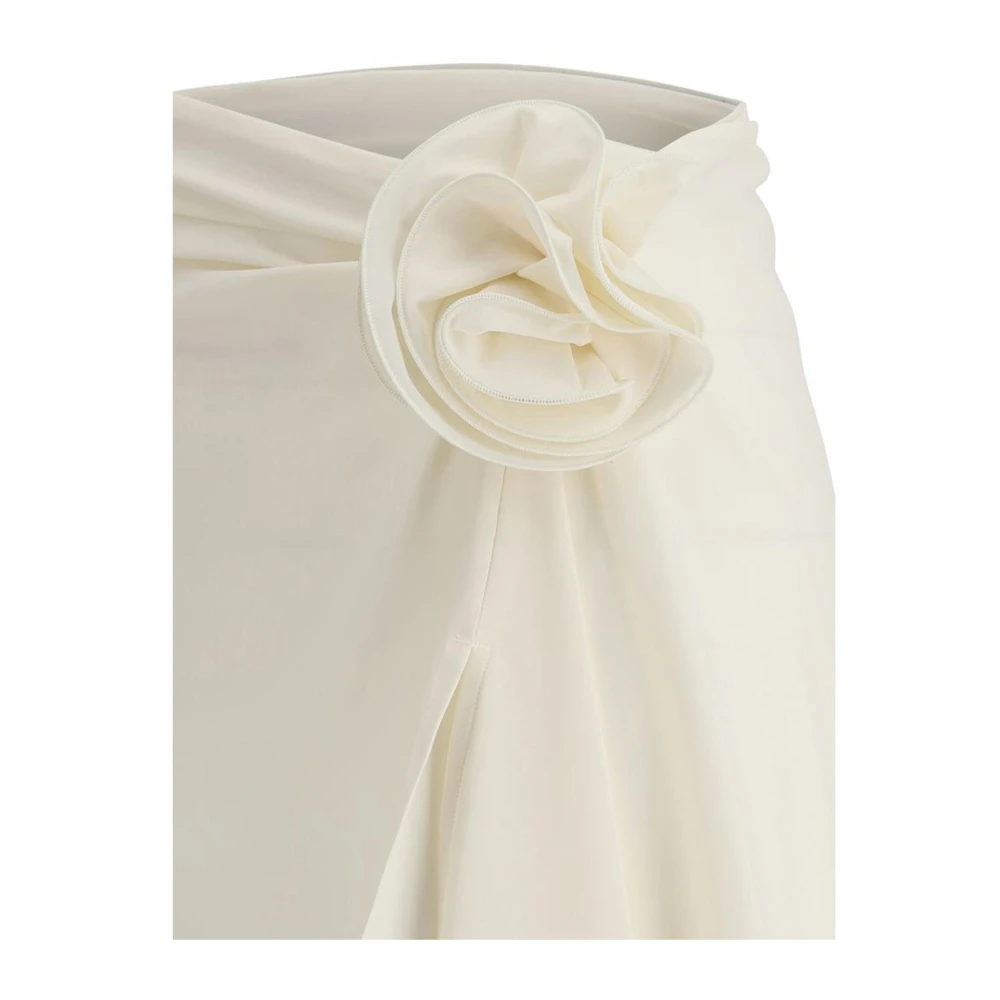 Magda Butrym Rozenapplicatie Asymmetrische Minirok Beige Dames