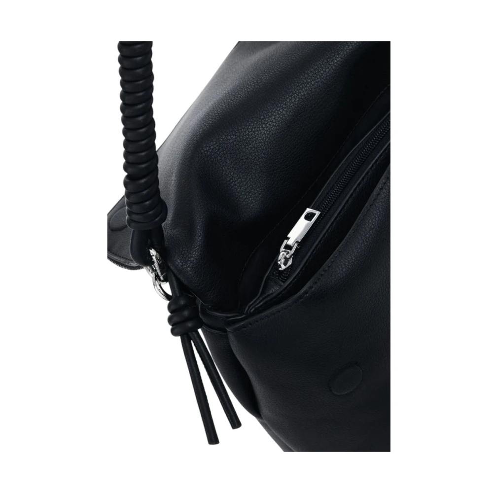 Desigual Zwarte Polyurethaan Damesrugzak Lente Zomer Black Dames