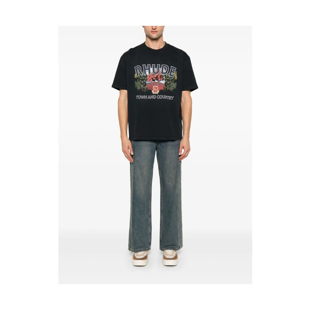 Rhude Town and Country T-Shirt Black Heren