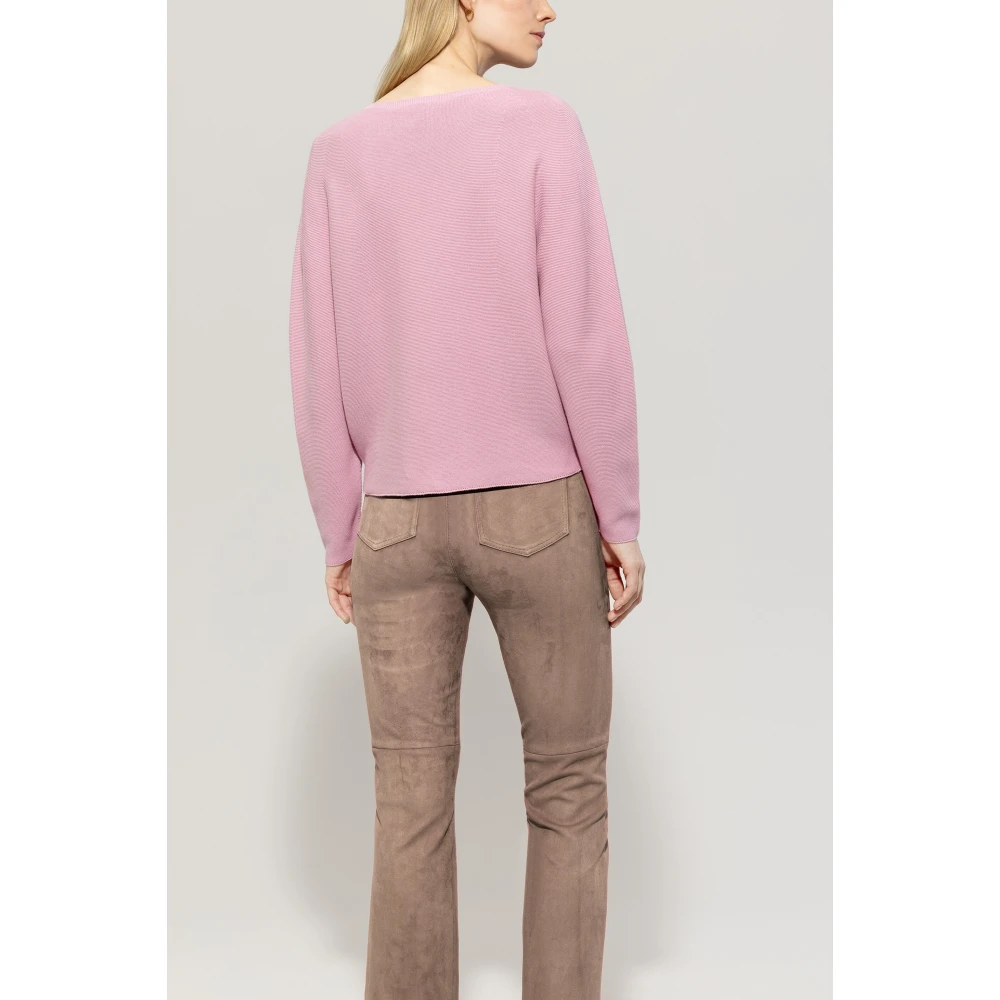 LUISA CERANO Fris Roze Links-Structuur Trui Pink Dames
