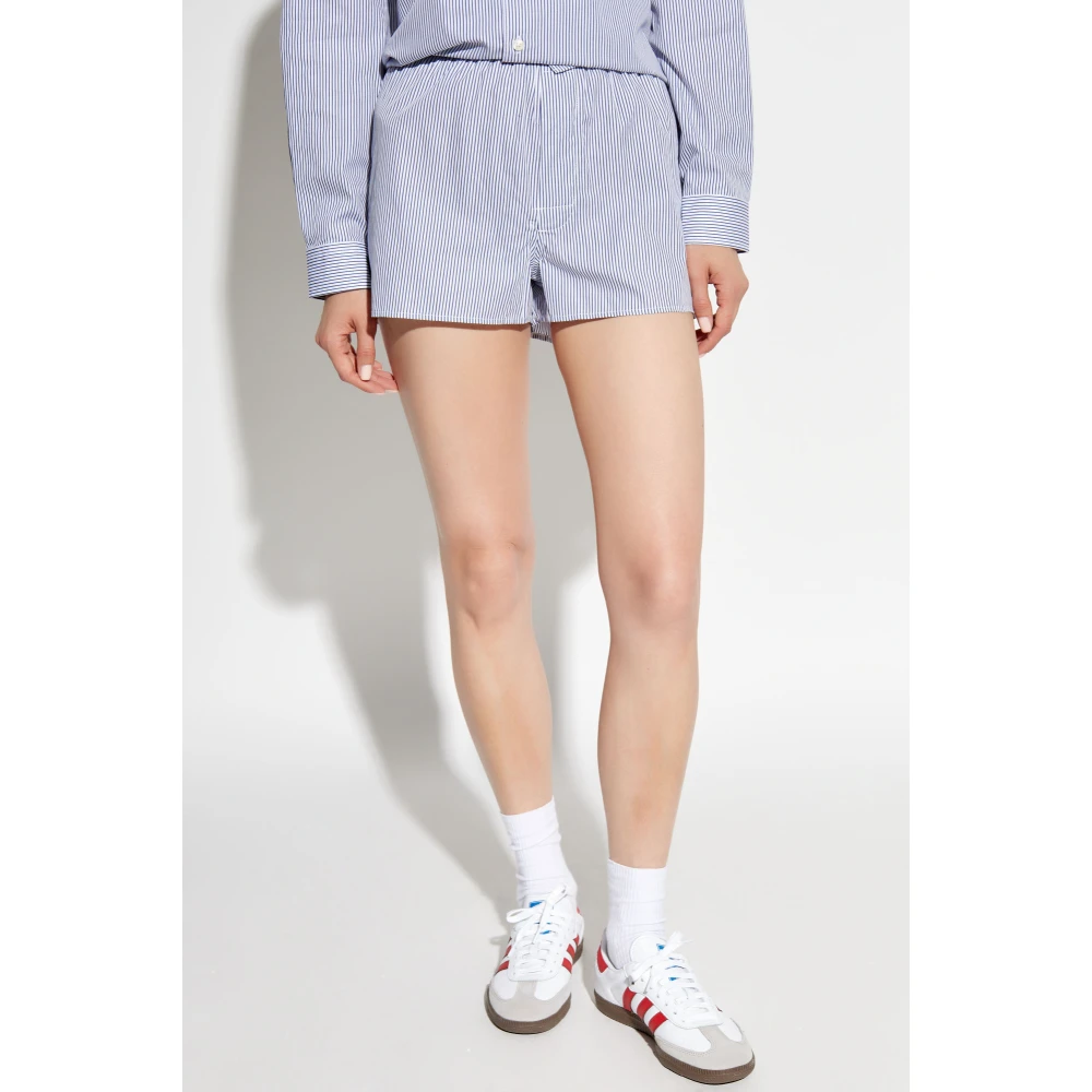 Sporty & Rich Katoenen shorts Blue Unisex