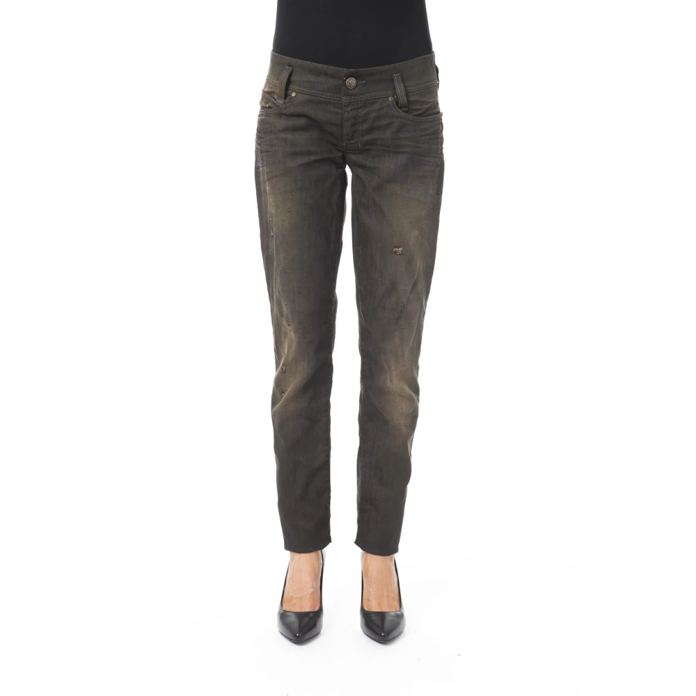 By Byblos Regular Fit Jeans met Gewassen Effect Black Dames