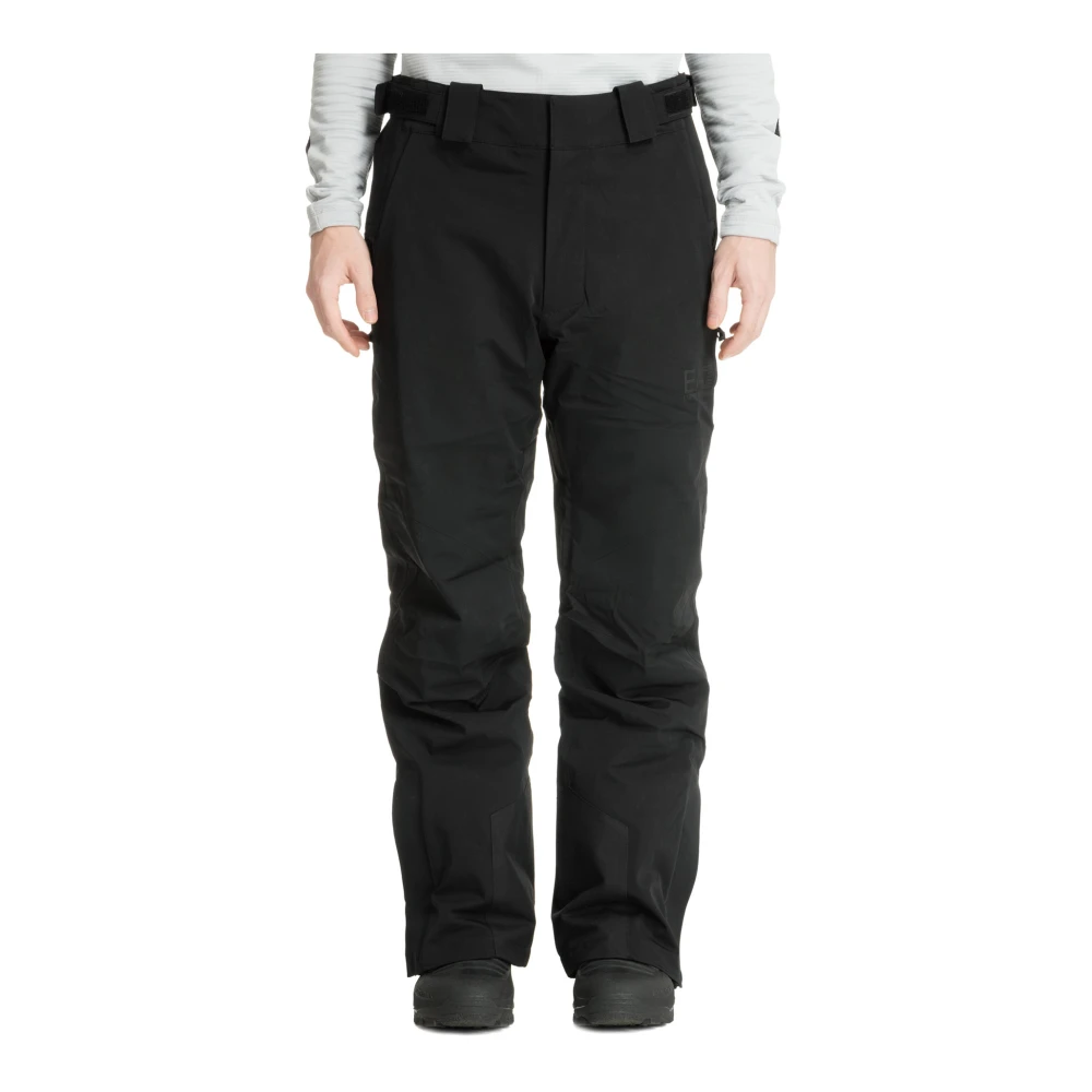 Emporio Armani EA7 Mid Waist Ski Broek Effen Logo Black Heren