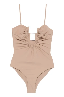 Arced Ruched One Piece