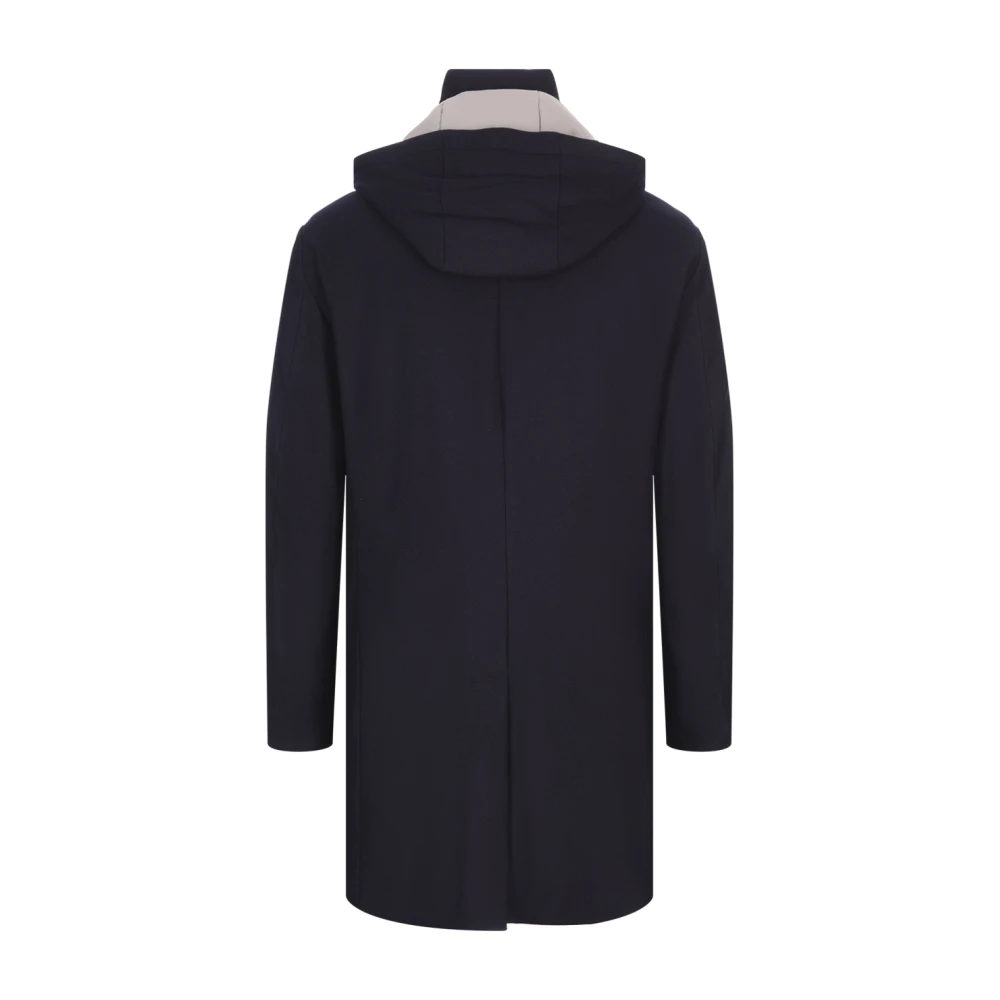 Montecore Blauwe Winterjas met Hoge Kraag Blue Heren