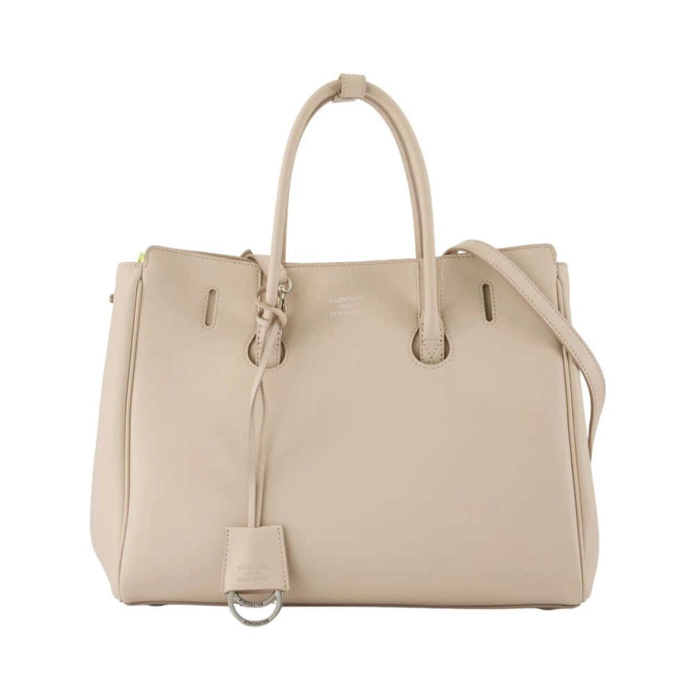 Balenciaga Women's Beige Leather Handbag With Two Handles