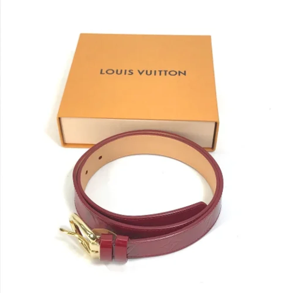 Louis Vuitton Vintage Pre-owned Leather belts Red Dames