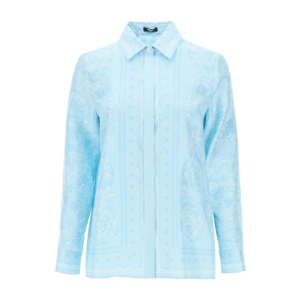 Versace Casual Button-Up Overhemd Blue Dames