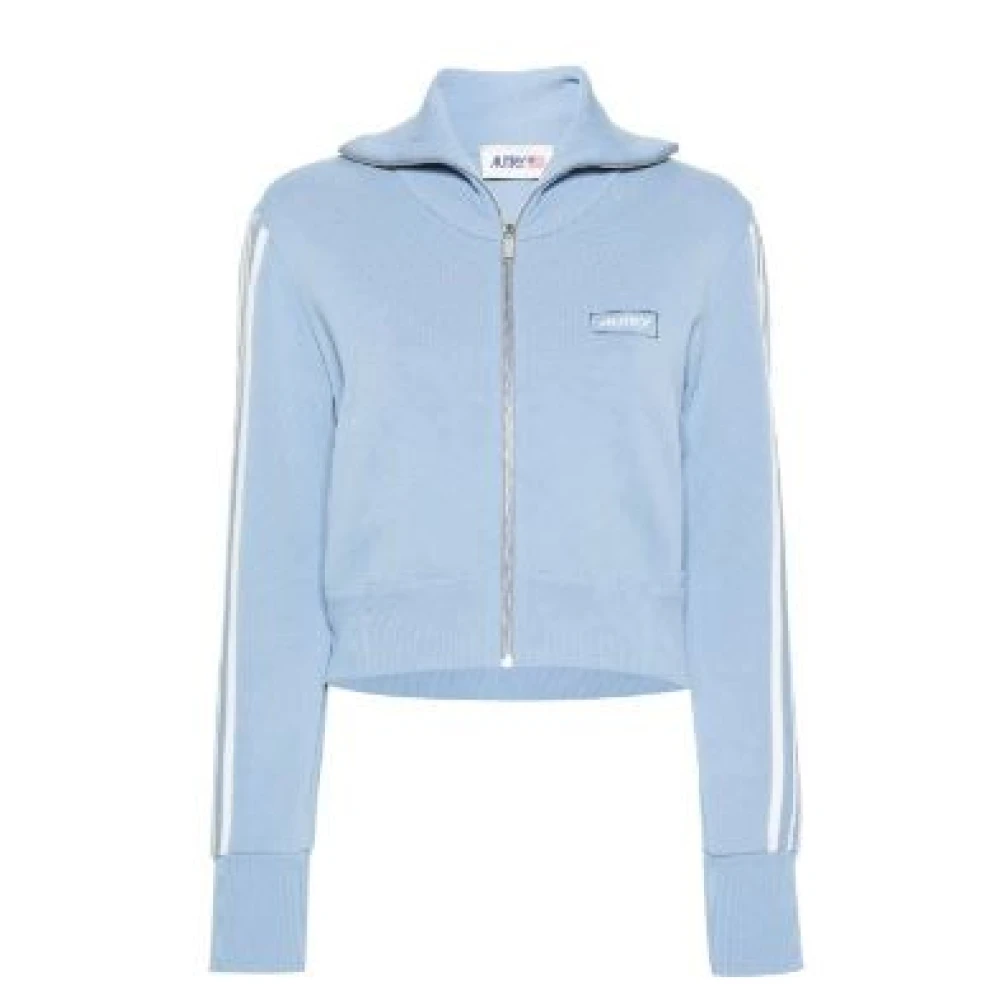 Autry Gestreepte Gebreide Sweatshirt met Logodetail Blue Dames