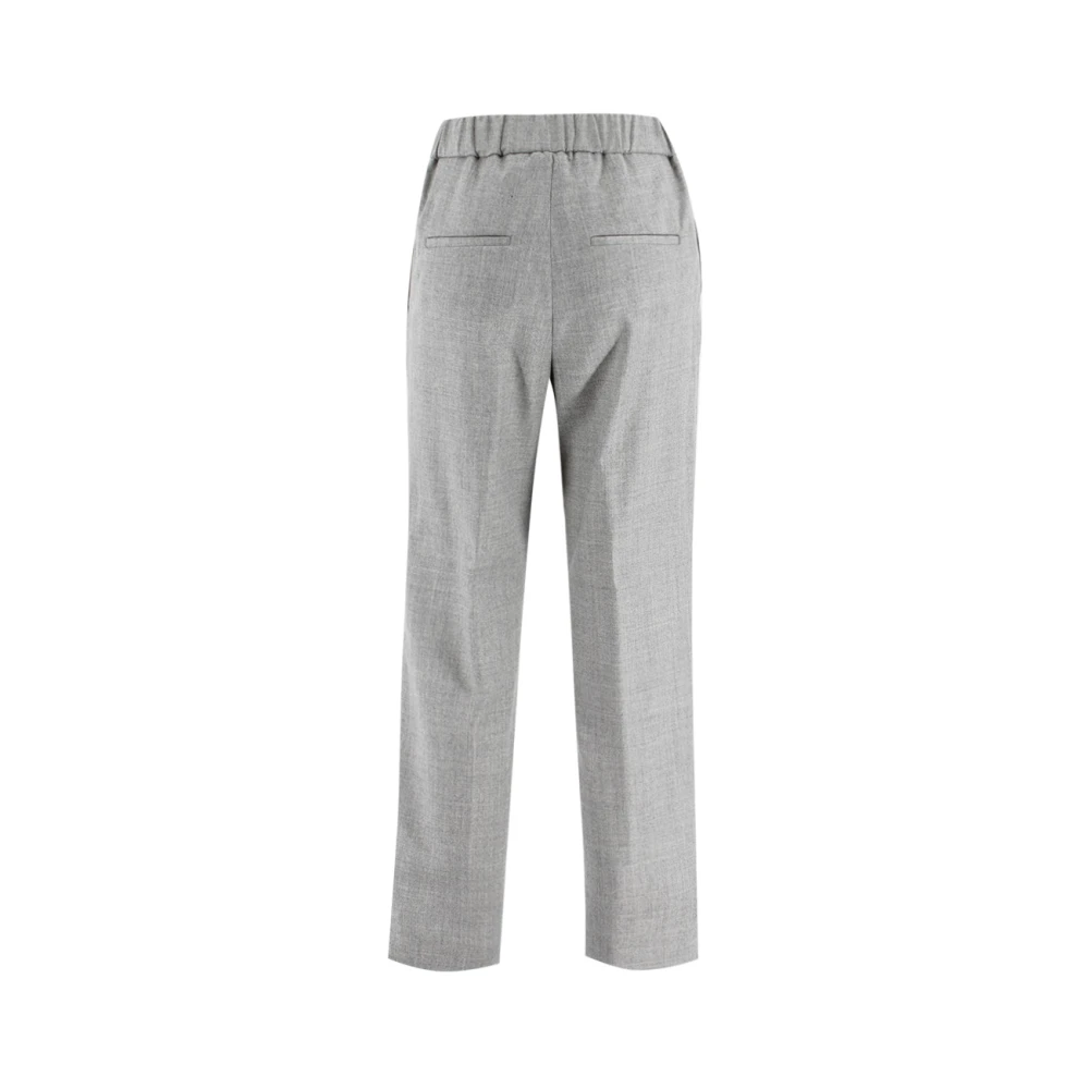 PESERICO Wide Trousers Gray Dames