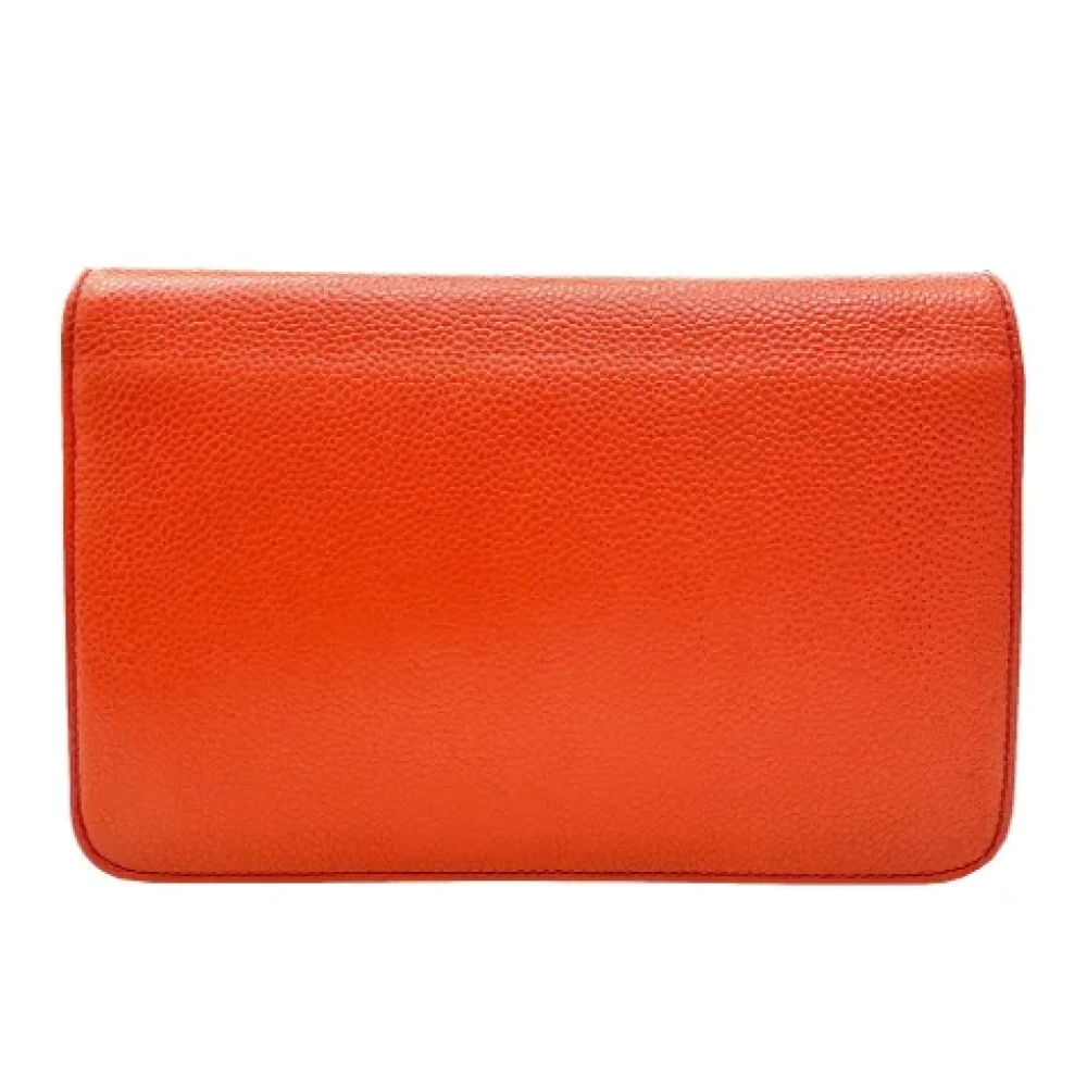 Chanel Vintage Pre-owned Leather chanel-bags Orange Dames