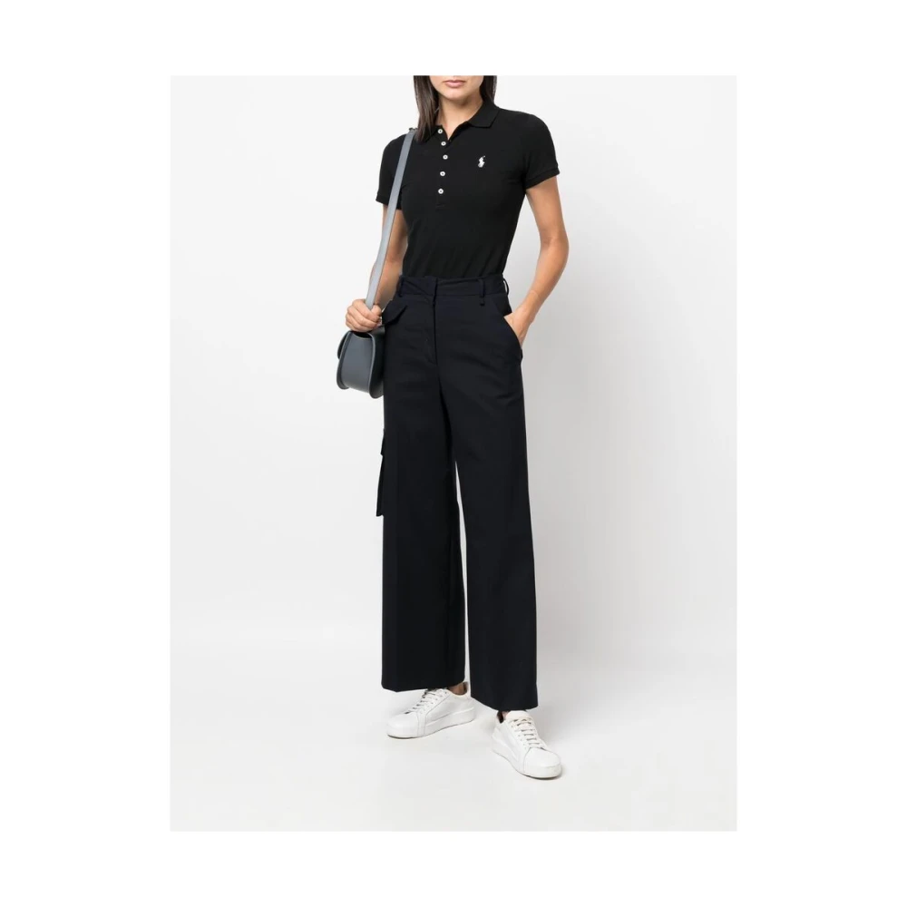 Ralph Lauren Julie Slim Polo Shirt Black Dames