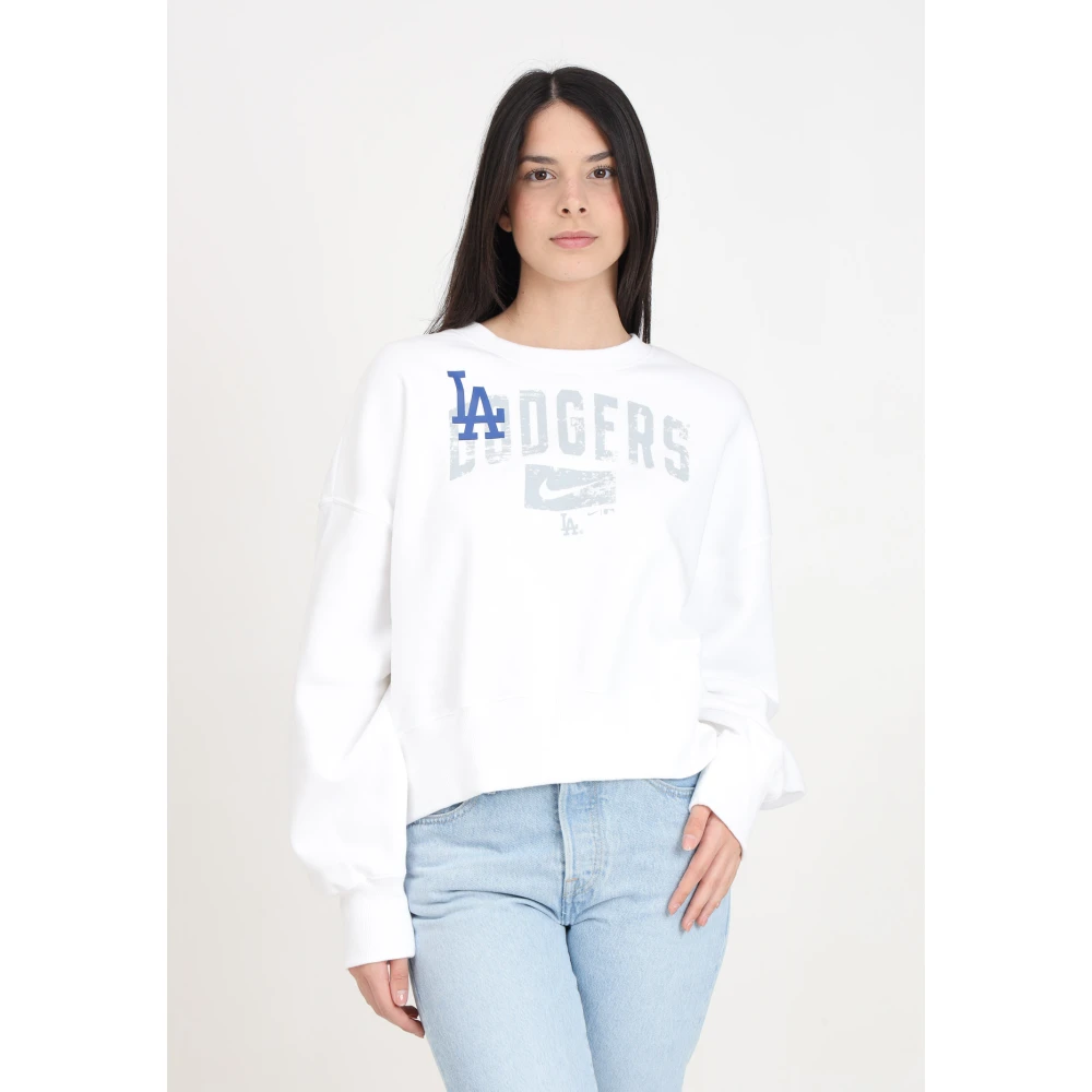 Nike Witte Crewneck Sweatshirt voor Vrouwen White Dames