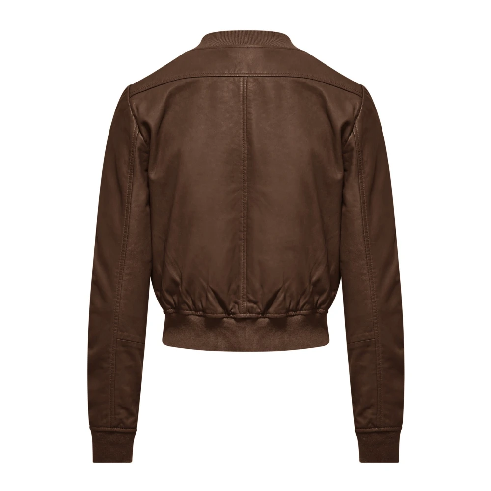 BomBoogie Leren Bomberjack Brown Dames