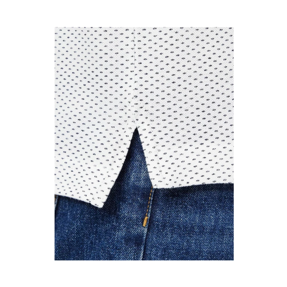 Tommy Hilfiger Micro Print Slim Polo Shirt White Heren