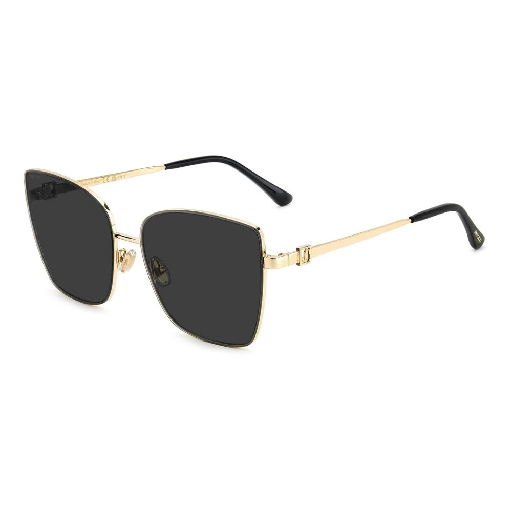 Jimmy Choo Donna Giallo Occhiali Da Sole In Metallo Dorato Stile Vella
