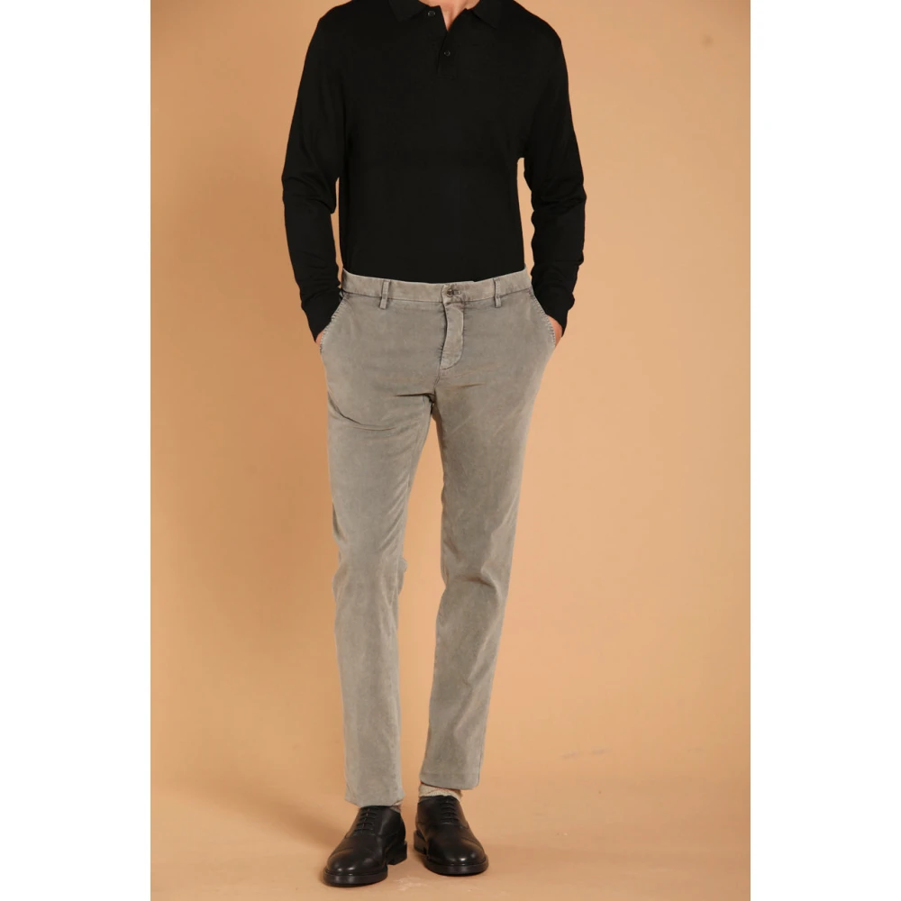 Mason's Gemarmerd Stretch Chino Broek Green Heren