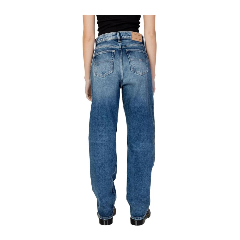 Tommy Jeans Blauwe Katoenen Mom Jeans Blue Dames