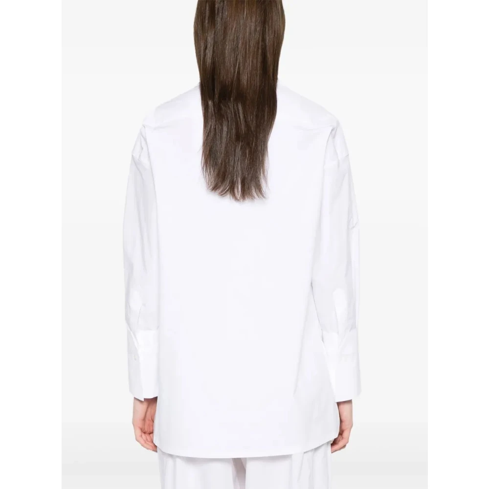 Darkpark Popeline Tuniek Stijl Shirt White Dames