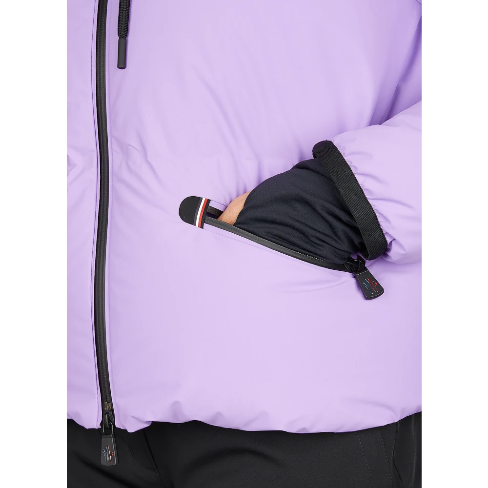 Moncler Matte Finish Short Down Jacket Purple Dames