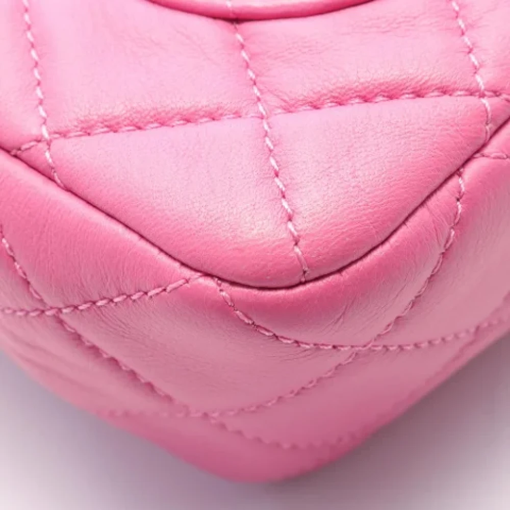 Chanel Vintage Pre-owned Leather chanel-bags Pink Dames