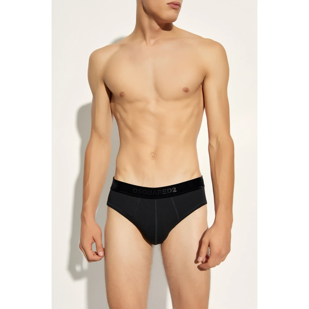 Dsquared2 Katoenen slips Black Heren