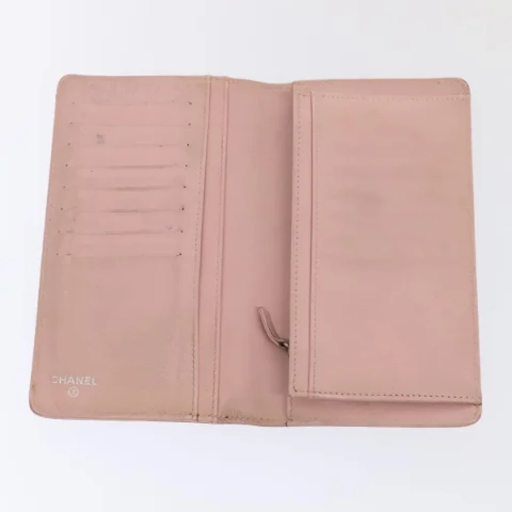 Chanel Vintage Pre-owned Leather wallets Pink Dames