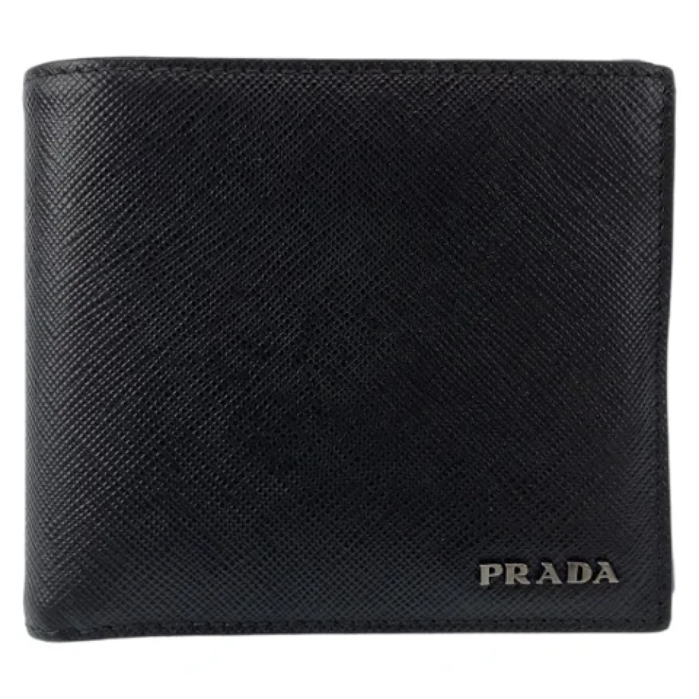 Prada Vintage Pre-owned Leather wallets Black Heren