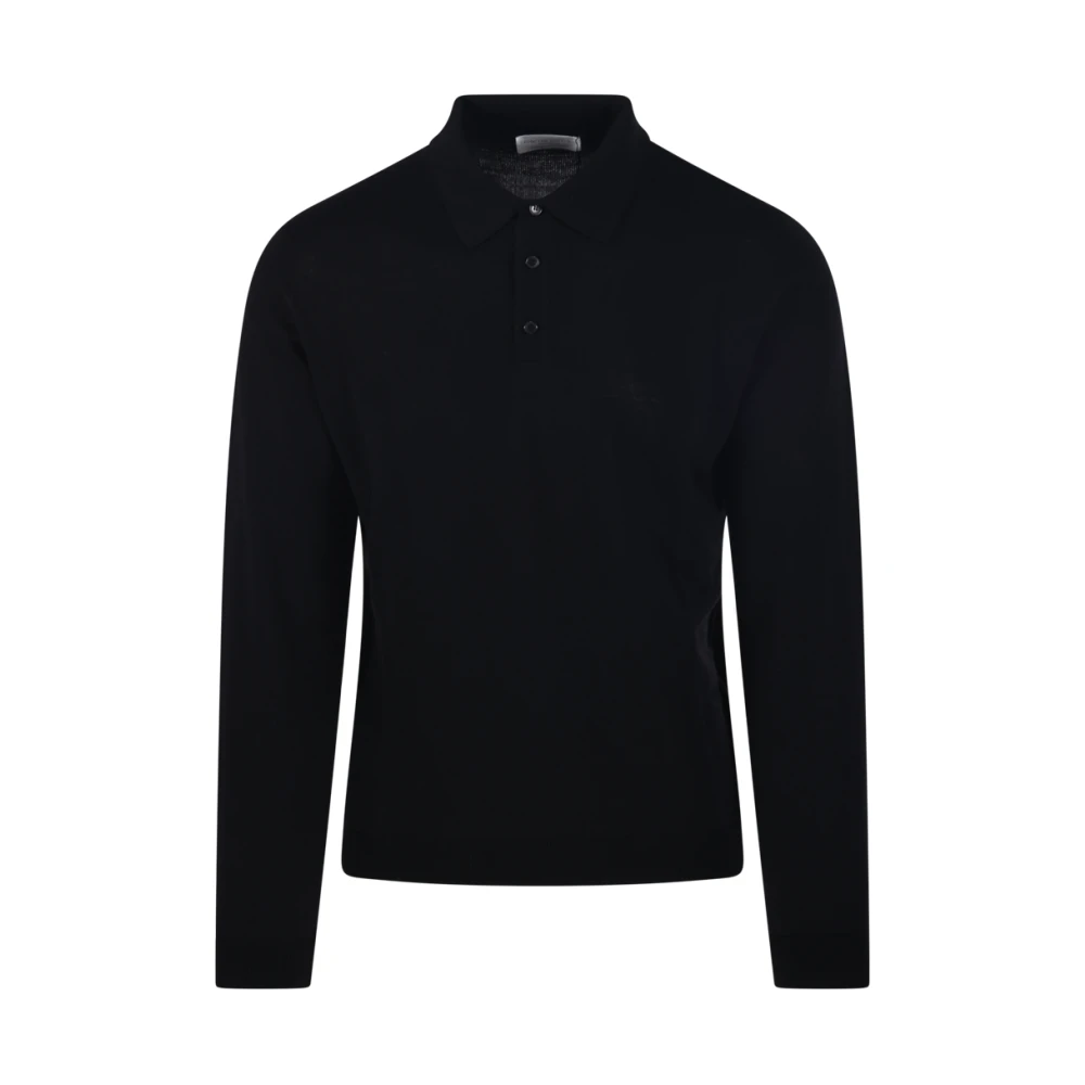 Roberto Collina Mannelijk Zwart Truien & Vesten Heren, Xl, Wol, Polo Ml