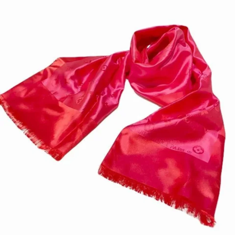 Louis Vuitton Vintage Pre-owned Silk scarves Pink Dames