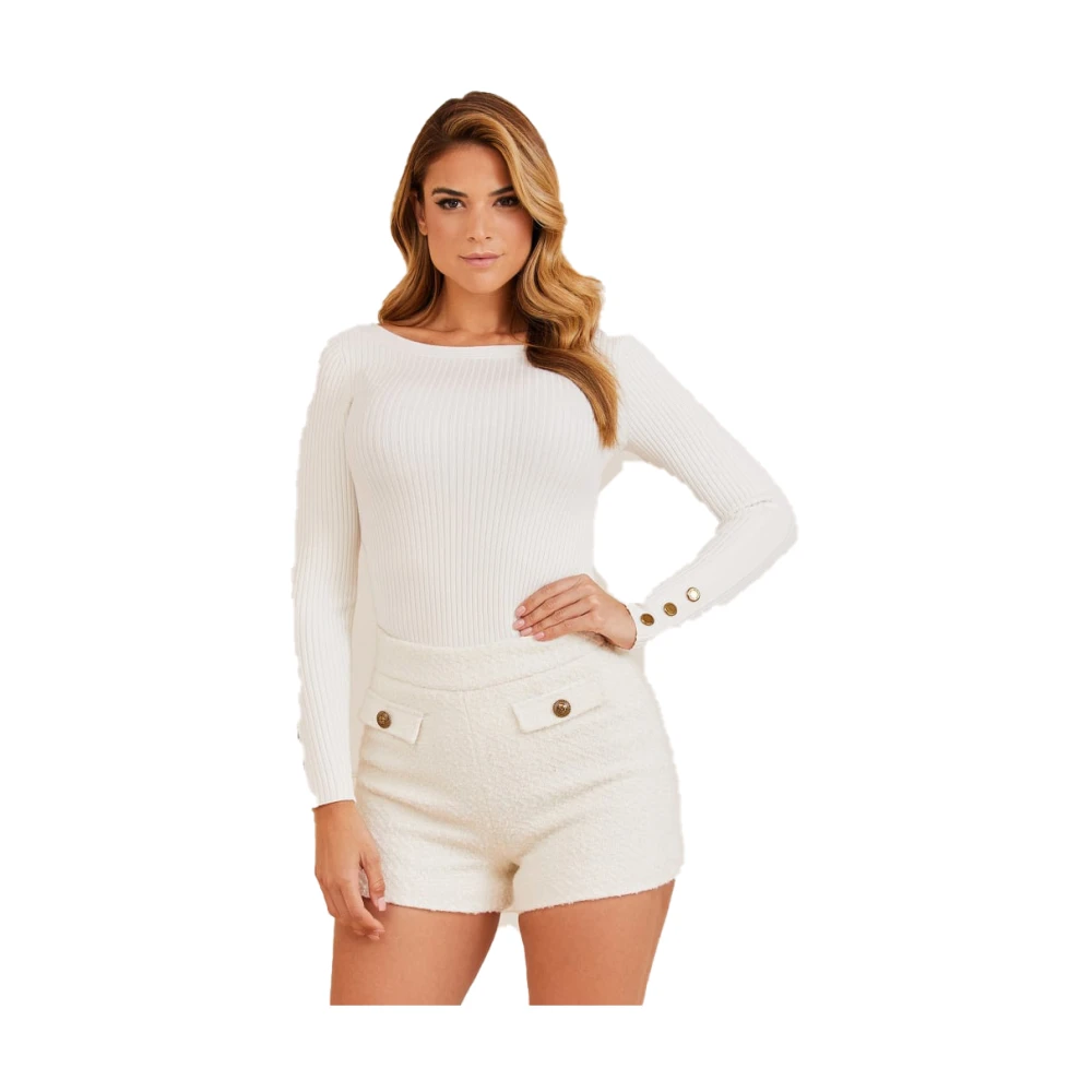 Guess Ronde Hals Trui White Dames