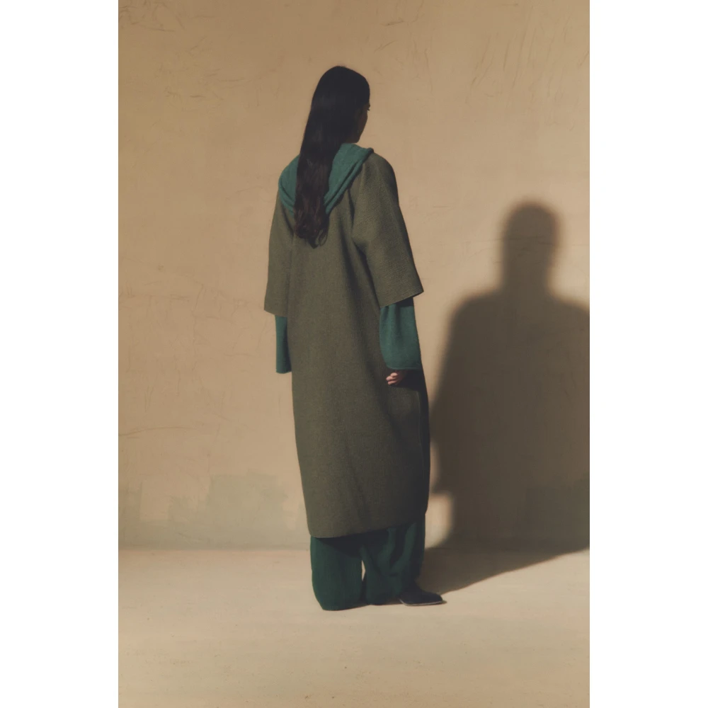 Cortana Groene omkeerbare oversized jas Green Dames