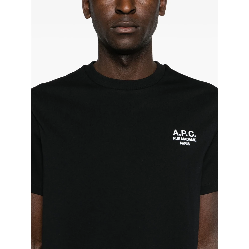 A.p.c. Katoenen T-shirt met Designerscode Black Heren